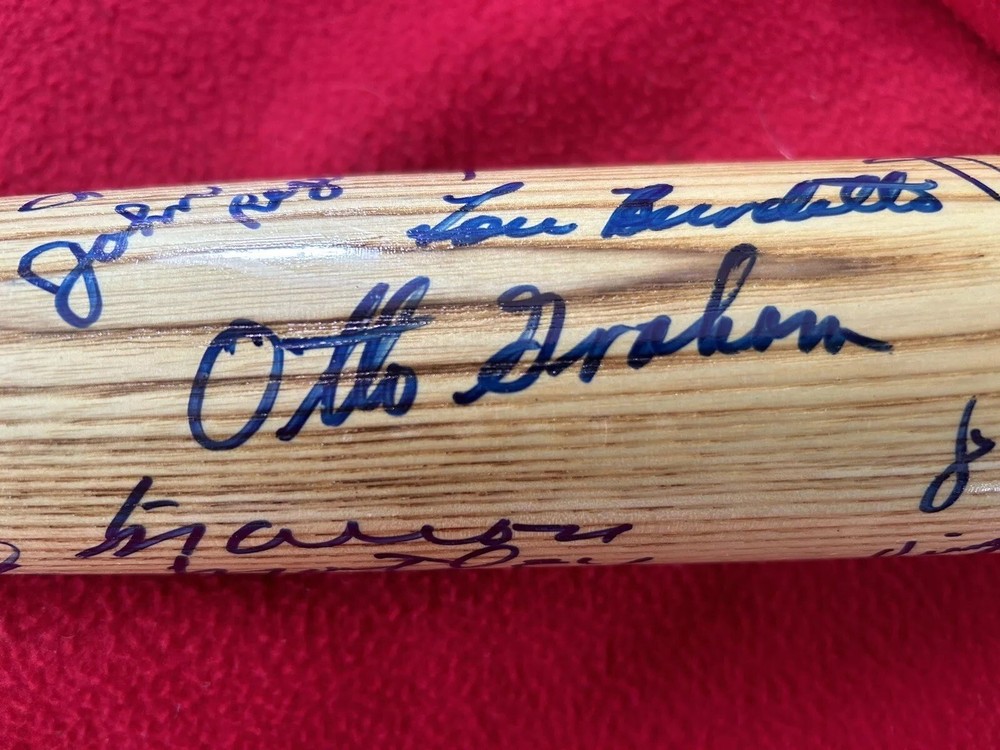 RARE! “1993 OTTO GRAHAM SPORTS LEGENDS SIGNED BAT!!” UNITAS+ OTTO+ FELLER!
