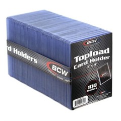 1 Pack of 100 BCW 3×4 Toploaders 35pt Point for Standard Sized Cards Top Loaders