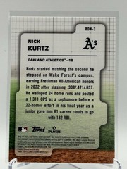 2024 TOPPS BOWMAN CHROME NICK KURTZ #BDN-3 OAKLAND ATHLETICS