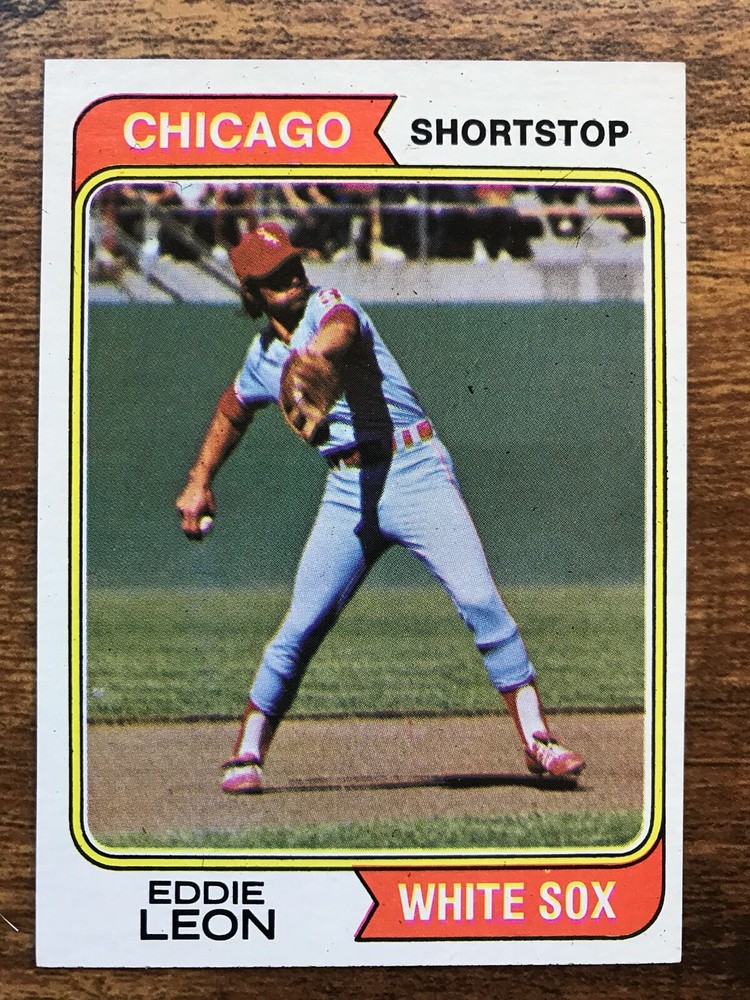 1974 Topps Baseball Card #501 Eddie Leon Chicago White Sox NM/MT-MT
