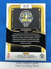 2025 #170 Angel Reese Panini Select WNBA Premier Silver Party Prizm Sky