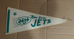 NFL vintage mini pennants 1970s 12×5 inches felt New York Jets