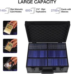 New Toploader Hard Case For 3&Prime; x 4&Prime; 35pt Sports Cards Storage Boxes Holds 600+
