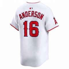 Men&rsquo;s Garret Anderson White Anaheim LA Angels World Series Stitched