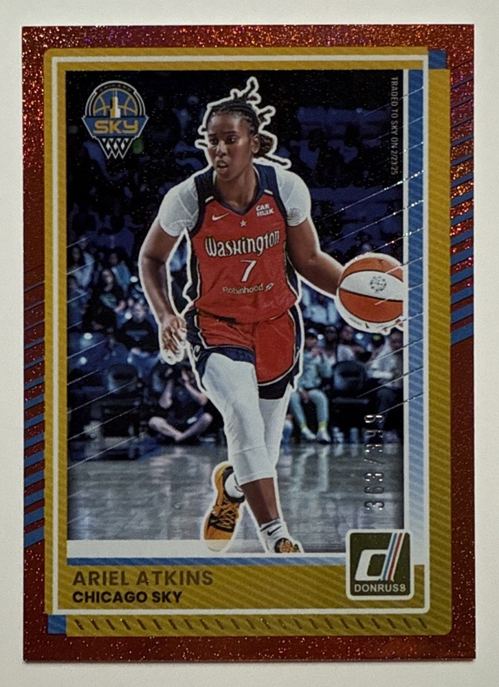 2025 Panini Donruss WNBA Red Shimmer Ariel Atkins #170 Chicago Sky /399