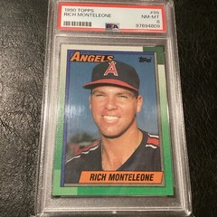 Rich Monteleone 1990 Topps Baseball Card #99 PSA 8 NM-MINT LOW POP CA LA Angels