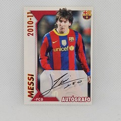 Lionel Messi 2010/2011 FC Barcelona Printed Autografo Sticker Rare