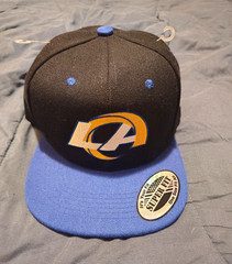 Los Angeles Rams Black/Blue Snapback Hat NFL Football (One Size Fits All)