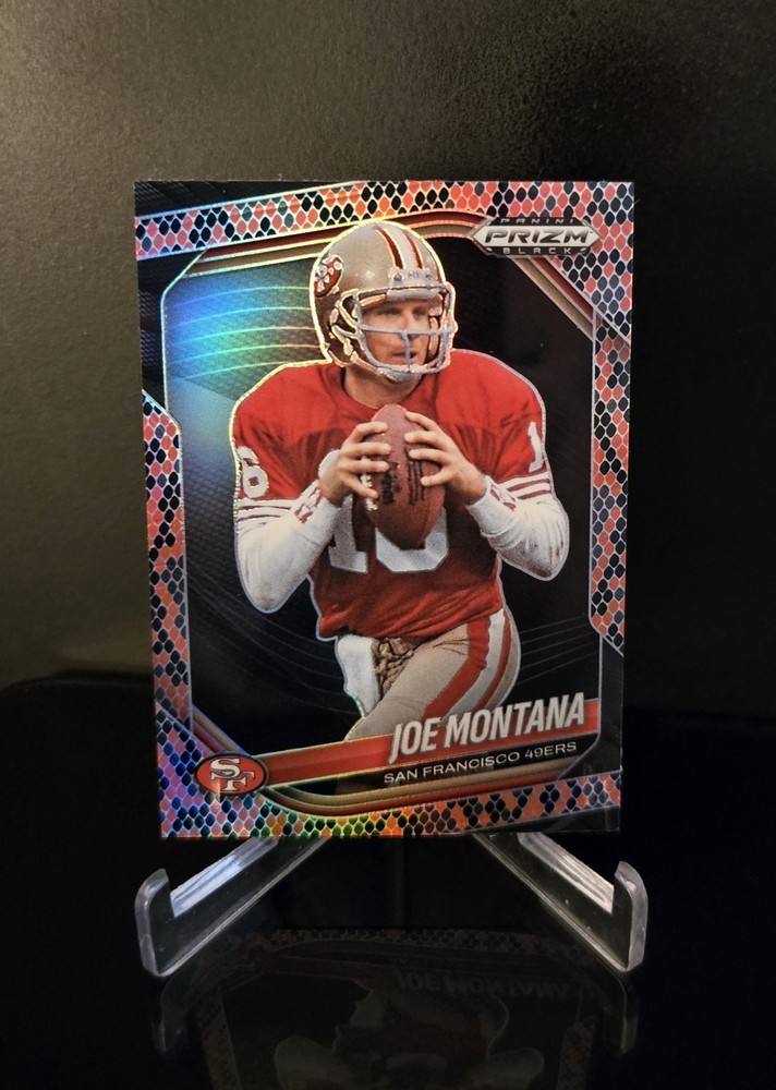 JOE MONTANA 🔥 SSP 2025 Panini Prizm Black Snakeskin Prizm Parallel SP #130 HOF