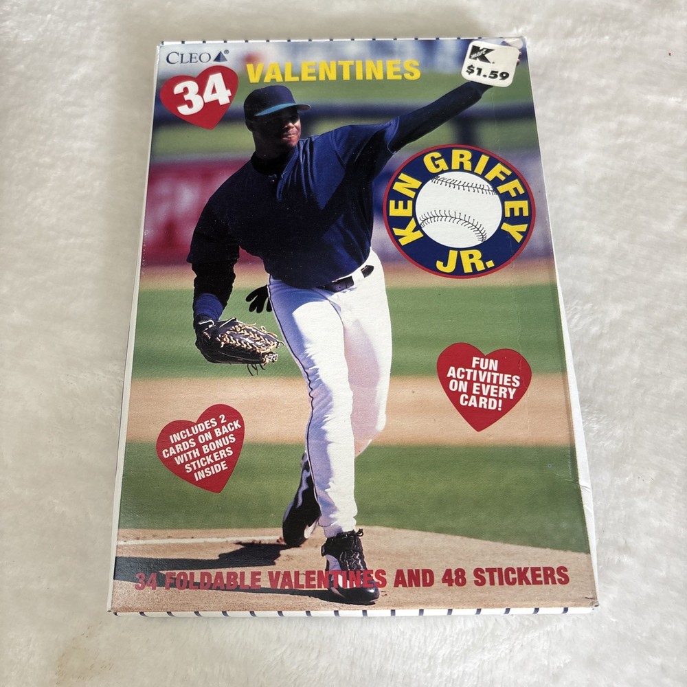 Ken Griffey Jr – 34 Foldable Valentines Cards And 48 Stickers