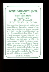 1978 TCMA The 60s #212 Ron Hunt New York Mets Set Break QTY