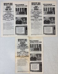 Lot of 18 Vintage « The Grapevine » Vol. 9 Florida Wrestling Programs (1986) RARE!