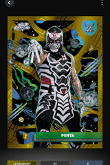 Digital Topps WWE Cosmic Chrome 26 Penta Gold Interstellar Base #23 /50