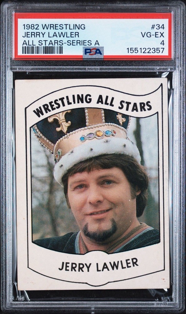 JERRY LAWLER 1982 WRESTLING ALL STARS SERIES A ROOKIE CARD #34 PSA 4 WWF WWE