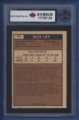 1975-76 O-PEE-CHEE WHA #14 RICK LEY KSA 8 NMM New England Whalers *LOW POP*