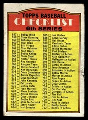 1972 Topps Baseball #604 6th Series Checklist (657-787) GD *e2