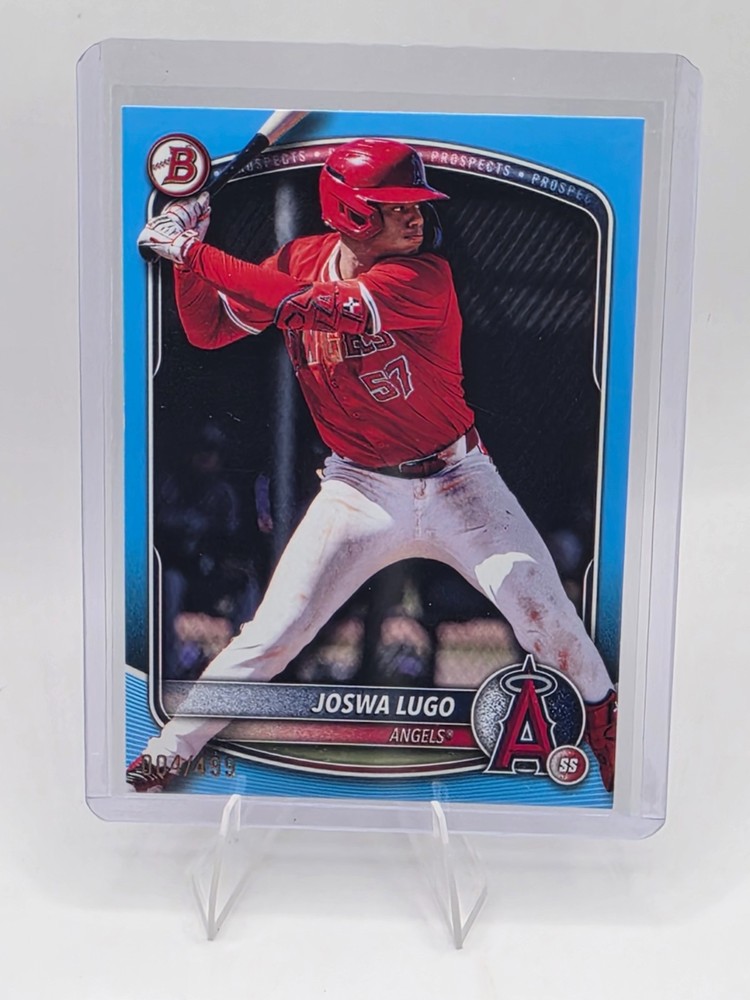2025 Bowman Draft Joswa Lugo Prospect Sky Blue Border #/499 Angels