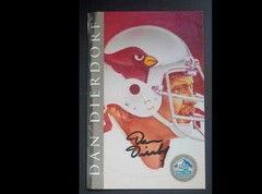 1998 NFL HOF Autographs Dan Dierdorf Signed Auto Platinum /2500 Cardinals DZ1982