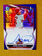 2023 Bowman Chrome Samil De LA Rosa Purple /250 1st Bowman Auto #CPA-SD Grade Me