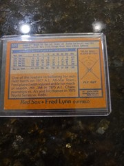 Fred Lynn Autographed 1978 Topps Boston Red Sox Baseball Card #320