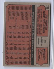 1972 Topps Jim Rooker #742 – Royals – Vg – M3139