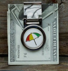 Spring Loaded Palmer Logo Money Clip – Bright Silver Nickel Great Buy! Black