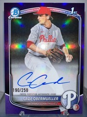 Cade Obermueller 2025 Topps Bowman Chrome /250 Auto Purple Refractor 1st #CPA-CO