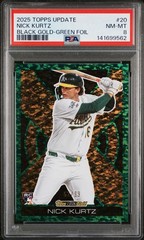 2025 Topps Update Nick Kurtz Topps Black-Gold Green Foil /99 (Bonus Rookie Mojo)