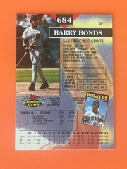 1993 Topps Stadium Club 1st Day Production – Barry Bonds #684 /2000