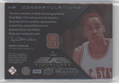 2012-13 Exquisite Collection UD Black Signatures 37/99 Spud Webb #B-SW Auto 1nf5