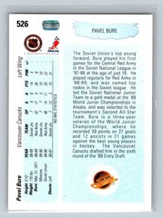 1990-91 Upper Deck Young Guns #526 Pavel Bure RC