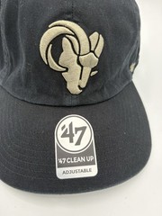 &rsquo;47 Los Angeles Rams Clean Up Black Camo Adjustable Strap Hat Dad Cap