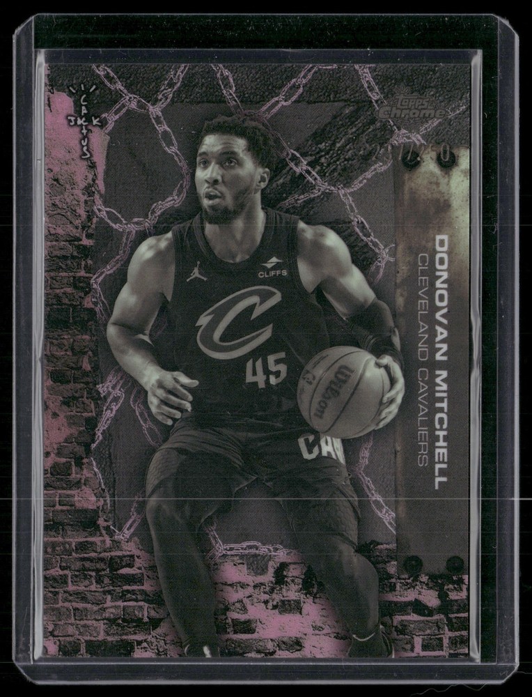 2025-26 Topps Chrome Cactus Jack #25 Donovan Mitchell Pink Refractor #/250