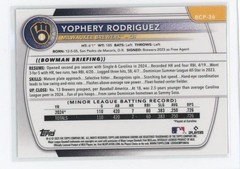 2025 Bowman #BCP-36 Yophery Rodriguez Chrome Steel Metal Refractor #/100 C16