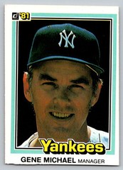 1981 Donruss #500 Gene Michael New York Yankees