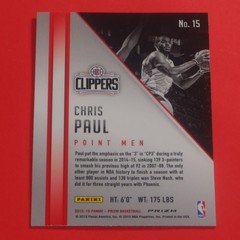 2015-16 Panini Prizm Point Men Silver Prizm Chris Paul #15