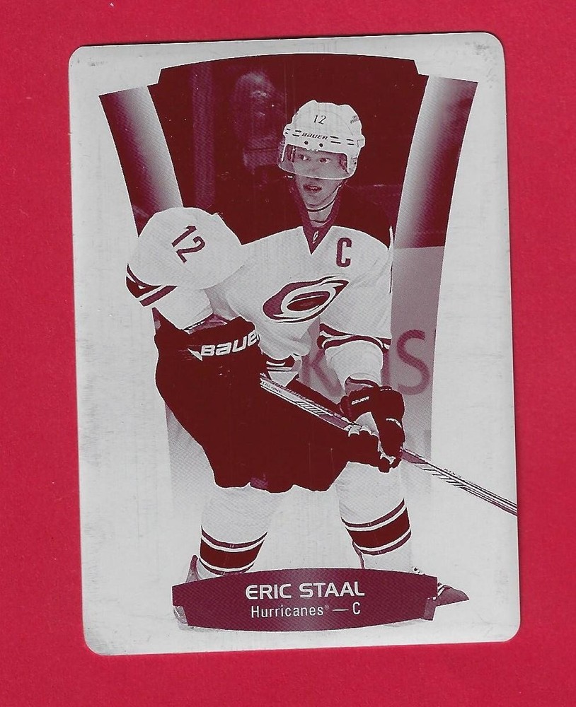2015-16 NHL UPPER DECK CONTOURS ERIC STAAL PRINTING PLATE 1 OF 1 HURRICANES