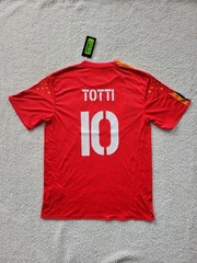 Francesco Totti #10 AS Roma New Men’s Retro Vintage Home Red Soccer Jersey – L