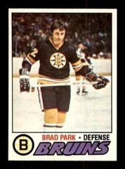 1977-78 TOPPS NHL Hockey Trading Card #190 – BRAD PARK, Boston Bruins – VF+