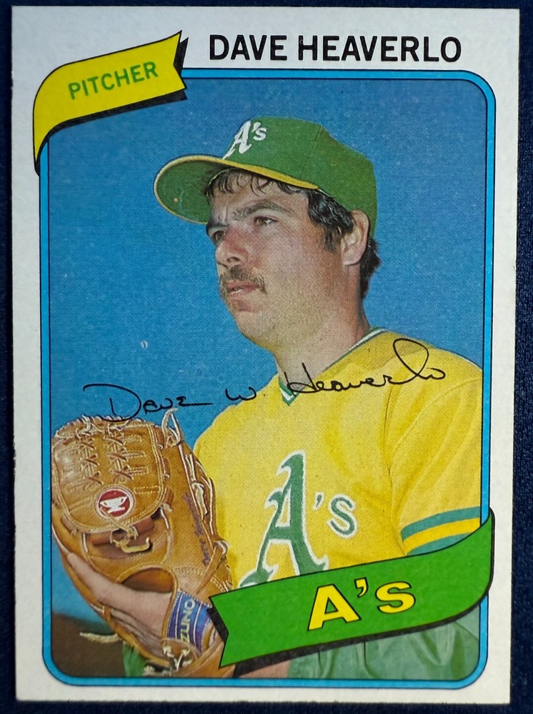 1980 TOPPS #177 DAVE HEAVERLO (OAKLAND ATHLETICS) BASEBALL CARD