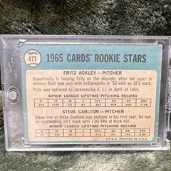 Topps 1965 Rookie Stars #477 Fritz Ackley Steve Carlton Rookie Card