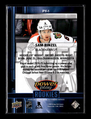 2025-26 Upper Deck Power Play Rookies PY-1 Sam Rinzel Chicago Blackhawks