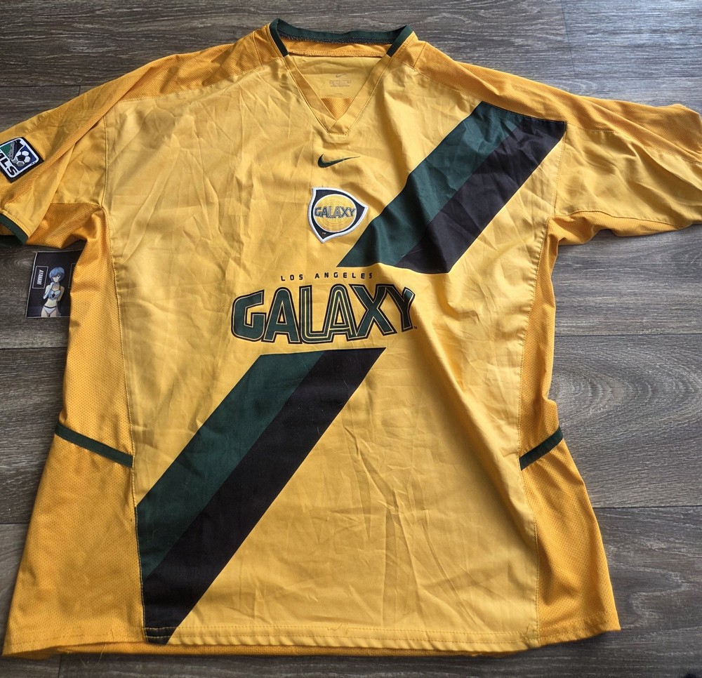 Nike LA Galaxy MLS Dri-Fit 03/04 Home Futbol Soccer Jersey Mens Size Large