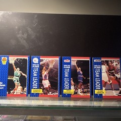Fleer 1991-92 Team Leader NBA 4-Card Lot Barkley Drexler Daugherty Brown