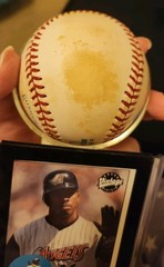 Garret Anderson Signed Baseball Anaheim Angels with Upper Deck Card and COA