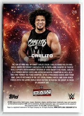 2025 Topps Universe WWE #26 Carlito Purple Glass #/399