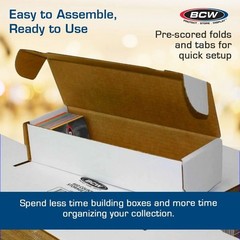 10 BCW 660 Count Corrugated Cardboard Boxes Baseball Trading Cards Storage DEAL