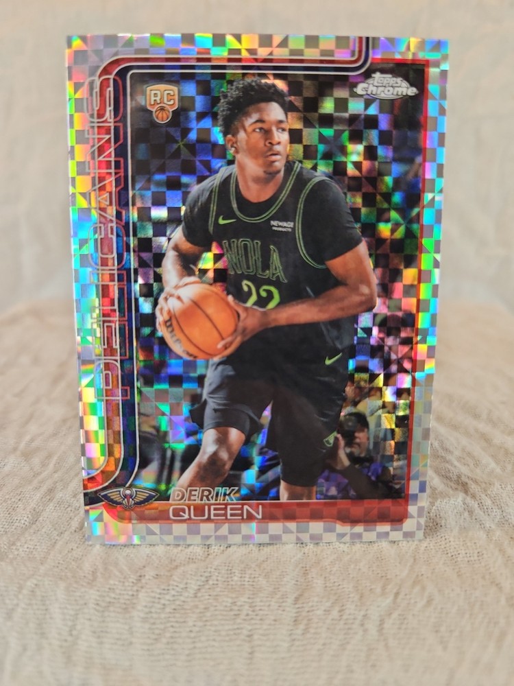 2025-26 Topps Chrome Update – Derik Queen #163 X-Fractor Rookie Pelicans