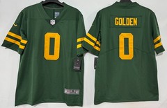 NWT Men&rsquo;s Matthew Golden #0 Packers Stitched Jersey White/Green/Navy 4 Colors