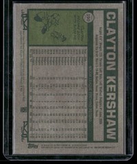 2026 Topps Heritage #190 CLAYTON KERSHAW Dark Grey Border – Dodgers